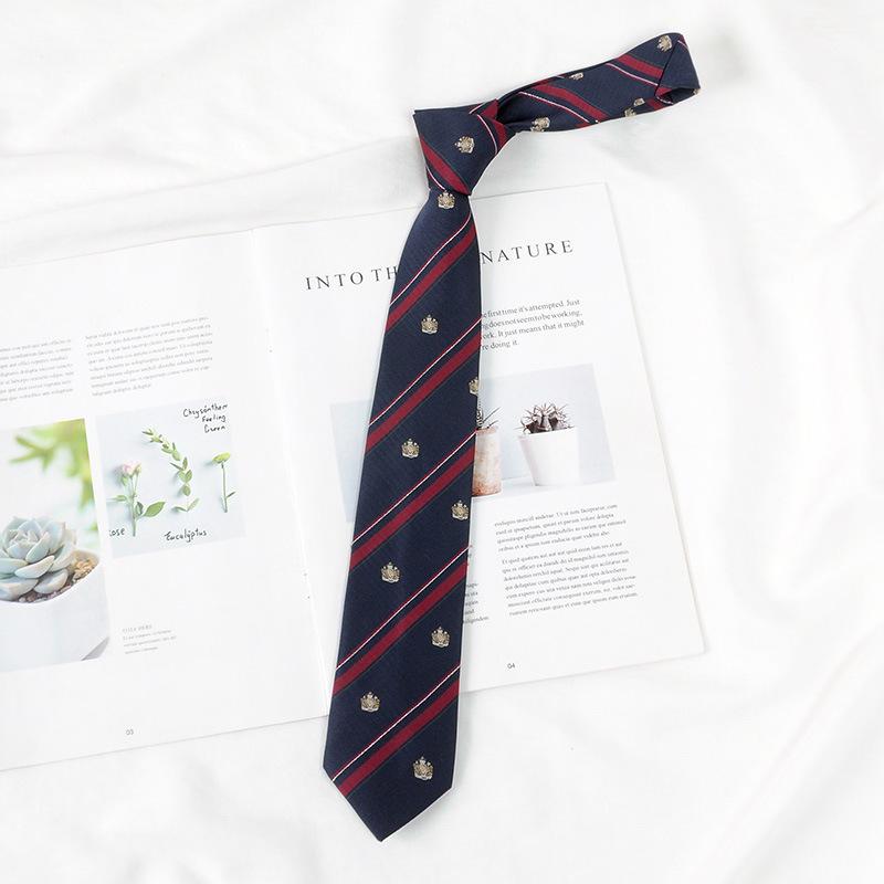 Lemon Sea Salt Plaid School Uniform Tie - Handmade Japanese Academy Style for Men & Women