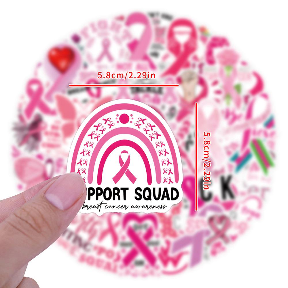 55 New Breast Cancer Graffiti Stickers Decorate Notebook Suitcase Mobile Phone DIY Stickers