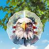American Flag Eagle Wind Spinner Metal Garden Decor 360 Degree Rotating Outdoor Patio Holiday Ornament Patriotic Theme