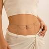 Sexy Beach Imitation Pearl Tassel Rhinestone Waist Chain Body Chain Zircon Navel Nail Body Chain