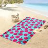 Pink Cherry Pattern Beach Towel Beach towel quick-drying for travel outdoor sports jogging beach and swimming