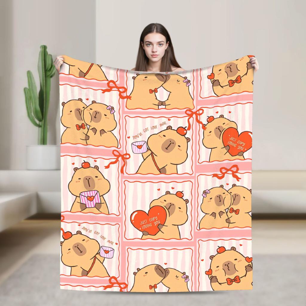 Capybara Blanket Quality Super Soft Throw Blanket Winter Travel Couch Chair Sofa Bed Funny Bedspread