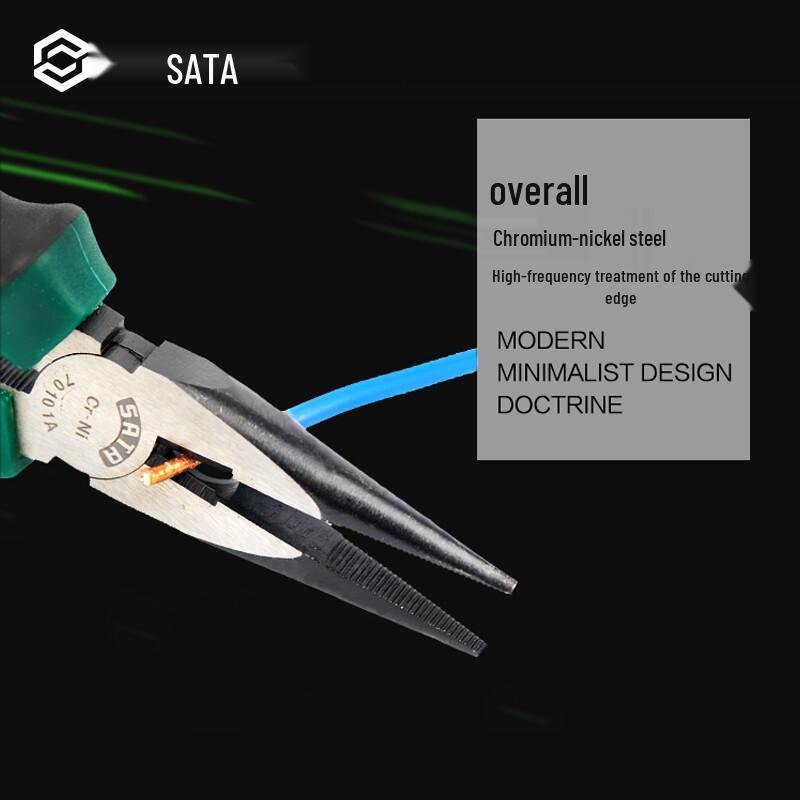 SATA 70102A Multi-function Electrician Needle Nose Pliers