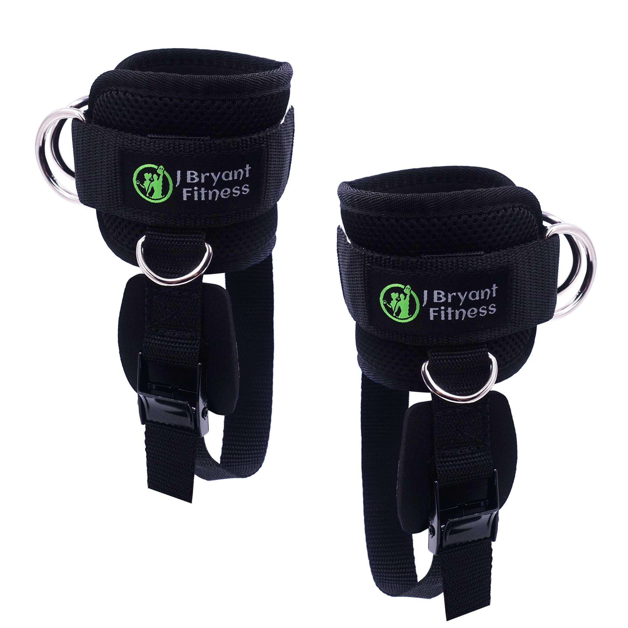 Fitness izable Fit Ankle Straps 4 D-rings for Cable Machines Comfort Fit Neoprene Ankle Cuffs Booty Building Workout Trainer