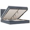 Maison Exclusive - Cadre de lit ottoman avec matelas gris foncé 200x200 cm velours