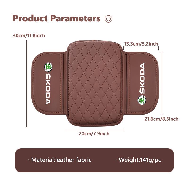 Car Armrest Box Pad Auto Protective Armrest Mat Storage Bag Interior Accessory For Skoda octavia a5 a4 mk1 2 fabia superb rapid xknp33