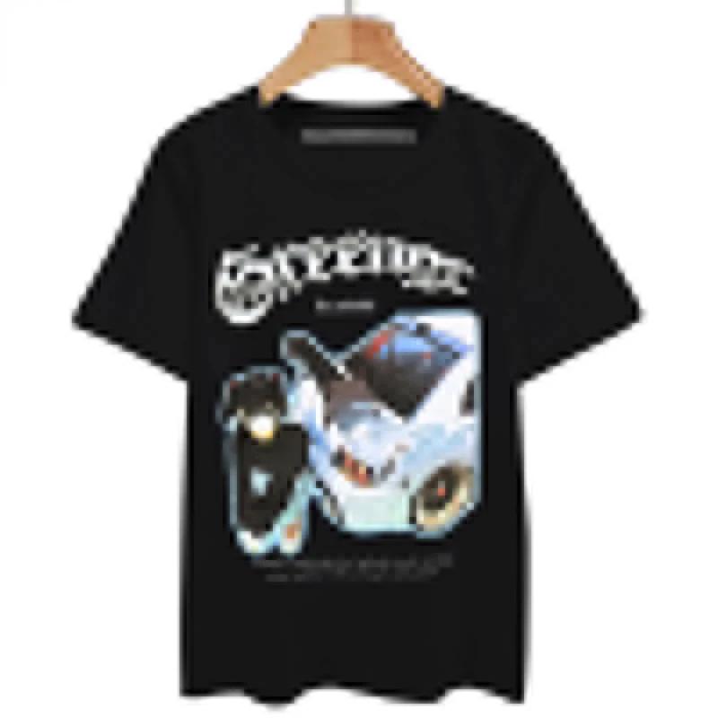 Divertente Maglietta Classica Initial D Girocollo Manica Corta Top Comodo 100% Cotone Estiva da Uomo Piccola Fresca Maglietta Tendenza Moda Maglietta