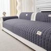 Snowflake Lace Decored Waffle Quilting Thicken Sofa Cover, Anti-Slip Sofa Towel For Living Room All Seasons Furture Decor