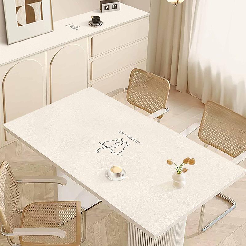 Small Fresh Dining Table Mat, Simple And Light Luxury Table Mat, Coffee Table Mat, Waterproof And Oil-Proof, Leave-In Washable, Erasable And