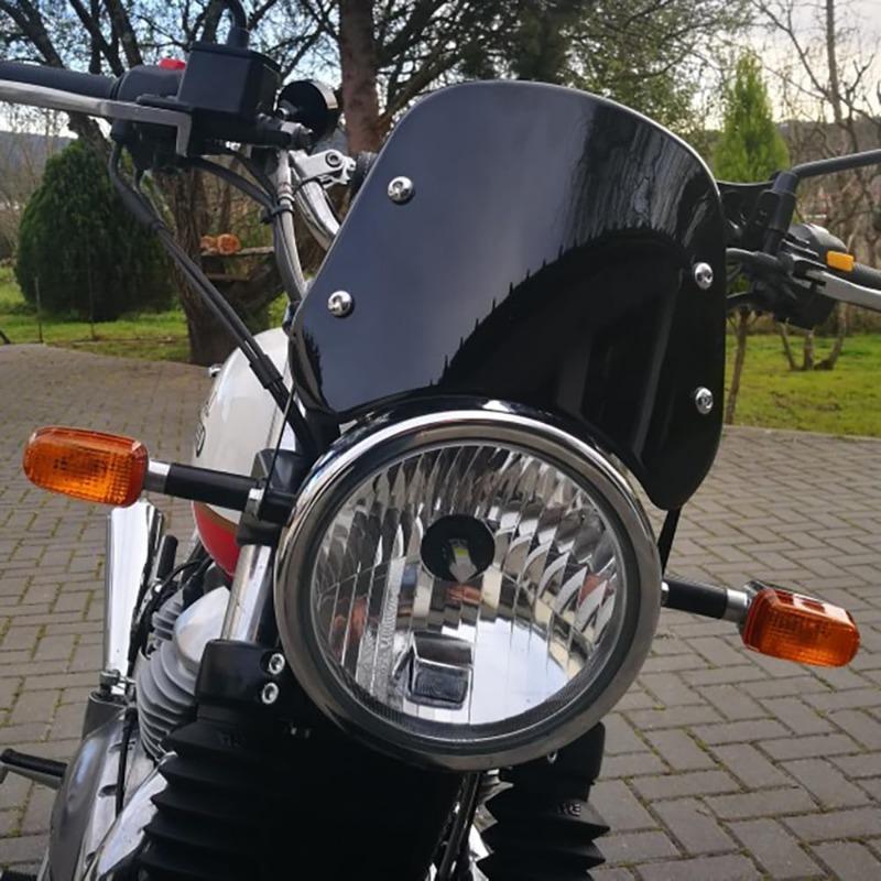 Motorcykel Universal Vindruta Klar Justerbar Vindavvisare Vindruta för Kawasaki BMW Ducati Honda Benelli Triumph Yamaha