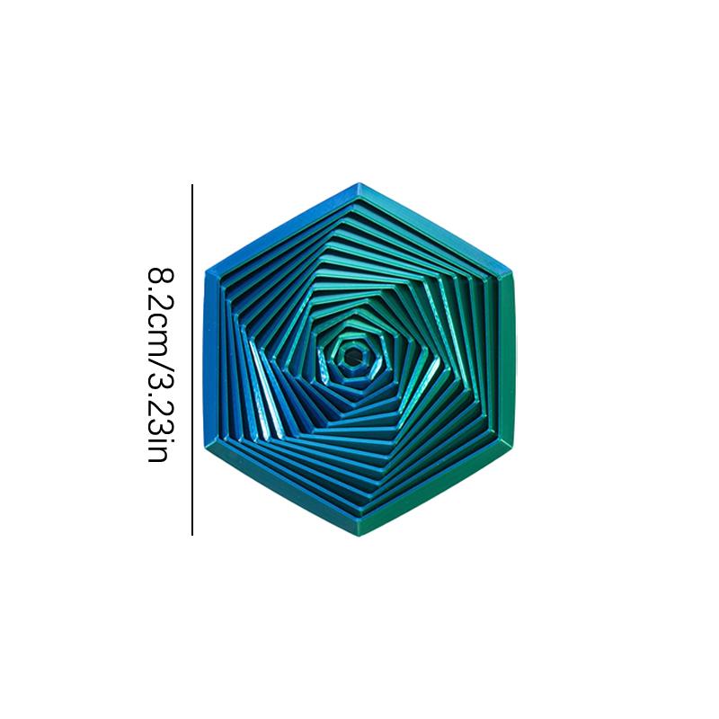 Fractal Fidget Šestiúhelník Dekompresní Hračky 3D Tisk Stolní Hračka pro Uvolnění Stresu Dětský Narozeninový Dárek Geometrická Fidget Hračka