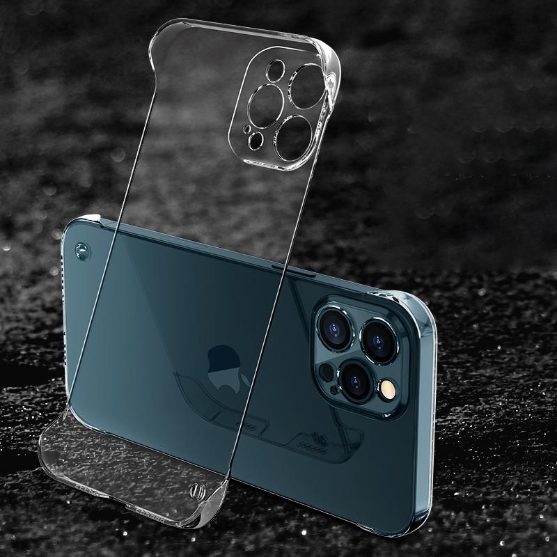 

Ultra Thin Frameless Clear Case for iPhone 16 15 14 13 12 11 Pro X XR XS Max Plus Slim Hard Shockproof Bumper Transparent Cover For iPhone 14