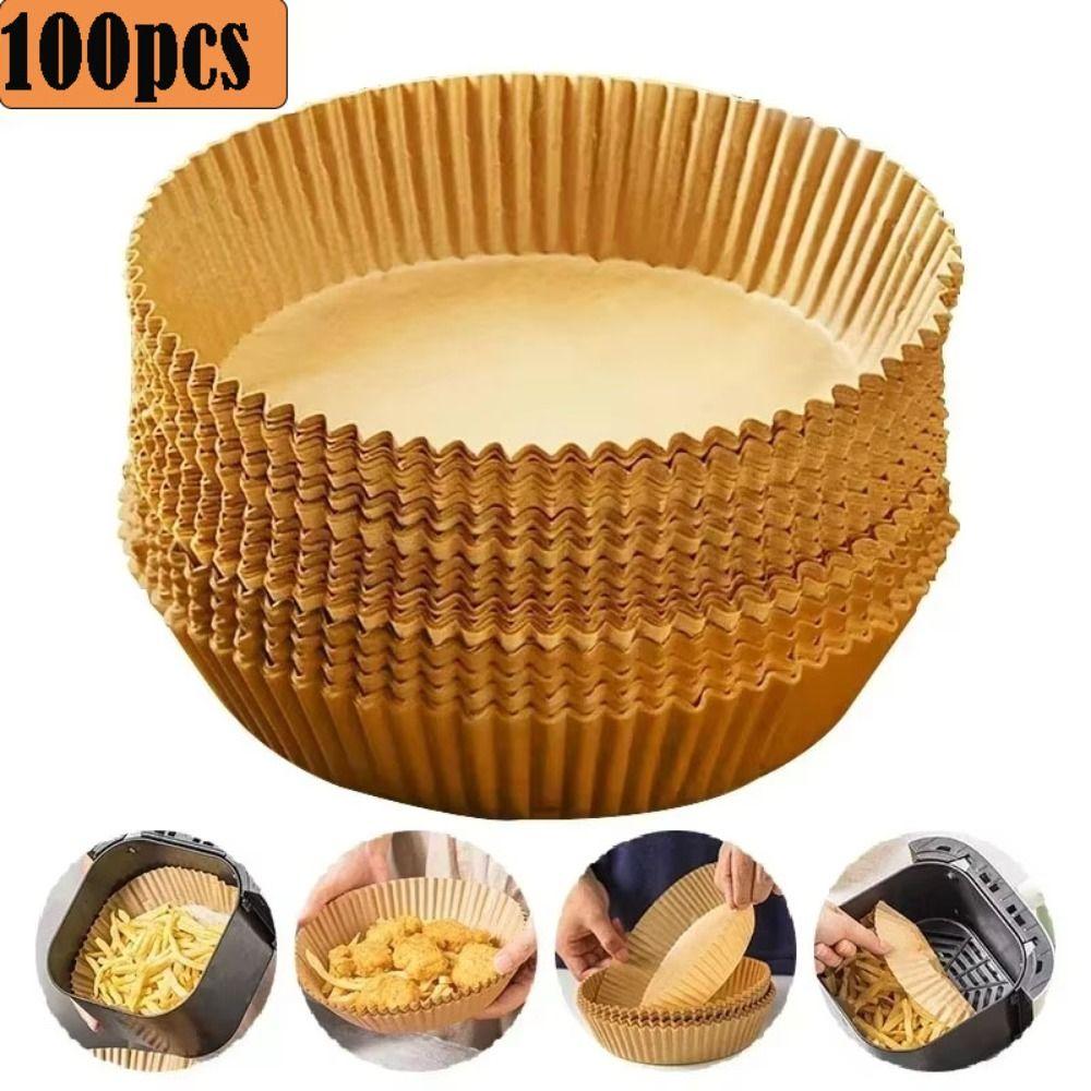 100pcs Round Shape Air Fryer Paper Eco-Friendly Airfryer Baking Papers  Barbecue