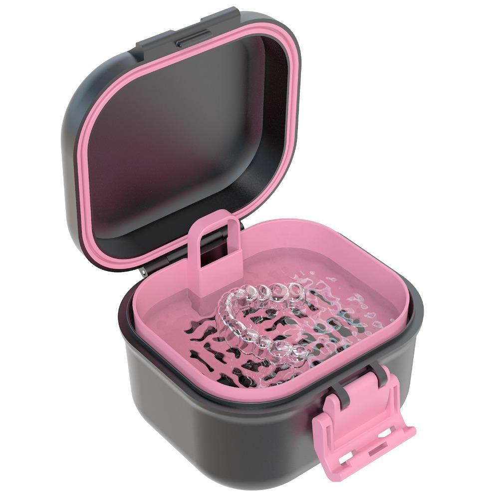 Double-Layer Leak-Proof Denture Soaking Cup Portable Denture Container  Oral Hygiene