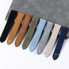 Vintage Suede Leather Watch Strap 18mm 19mm 20mm 21mm 22mm 24mm Brown Grey Handmade Watchband Universal Replacement Wristband