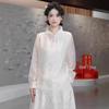 New Chinese Style Stand Collar Long Sleeve Women's Shirt - Slimming, Elegant Spring Fashion 2026.