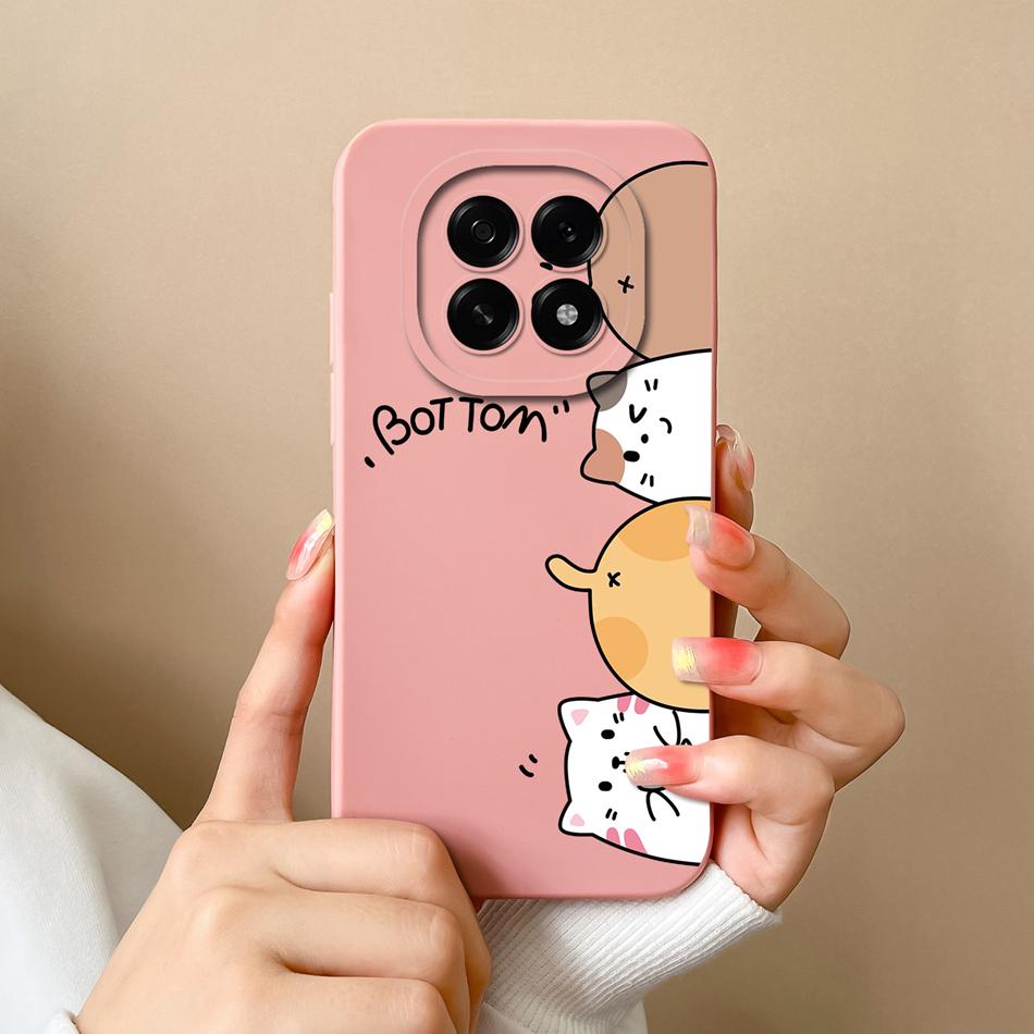 For Oppo A5 Pro 5G Phone Case Cute Cartoon Back Cover For Oppo A 5 2025 Full Protection Soft Liquid Silicone Anti Drop Housing