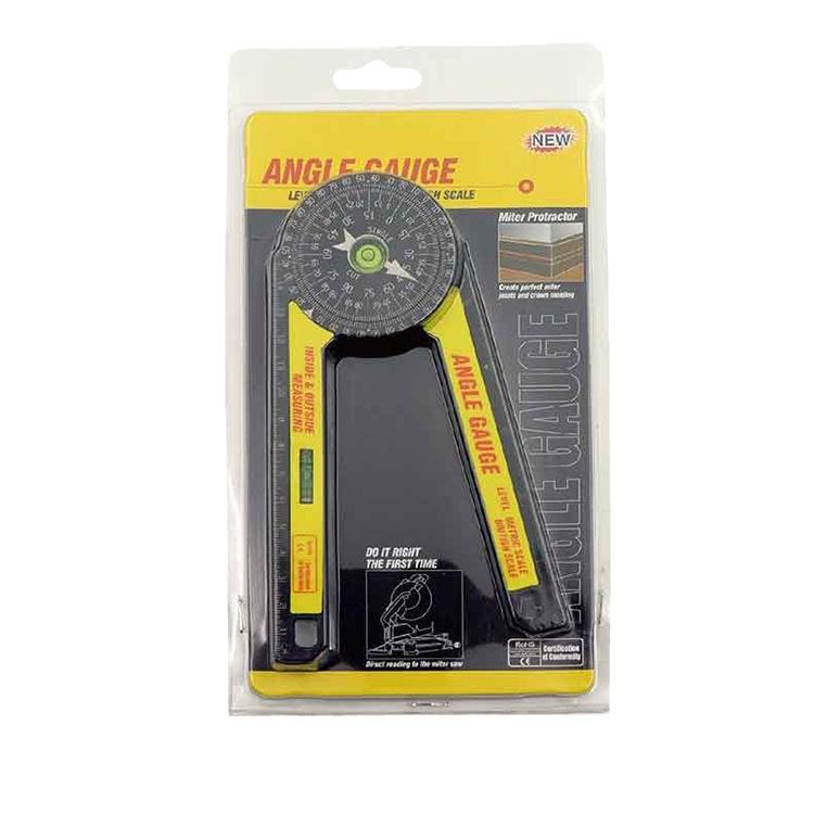 Miter Saw Protractor Aluminum 360° Rotatable Horizontal Angle Ruler Precision Laser-Inside & Outside Miter Angle Measure Finder