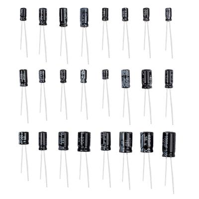 500pcs 24 Values Aluminum Electrolytic Capacitor Assorted Kit 10V 16V 25V 50V Metal Electrolytic