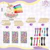 Unicorn Painting Kit Set - Wooden Craft Blank Cutouts for Kids & Adults DIY Ornament Coloring Supplies Creative Wood Unicorn