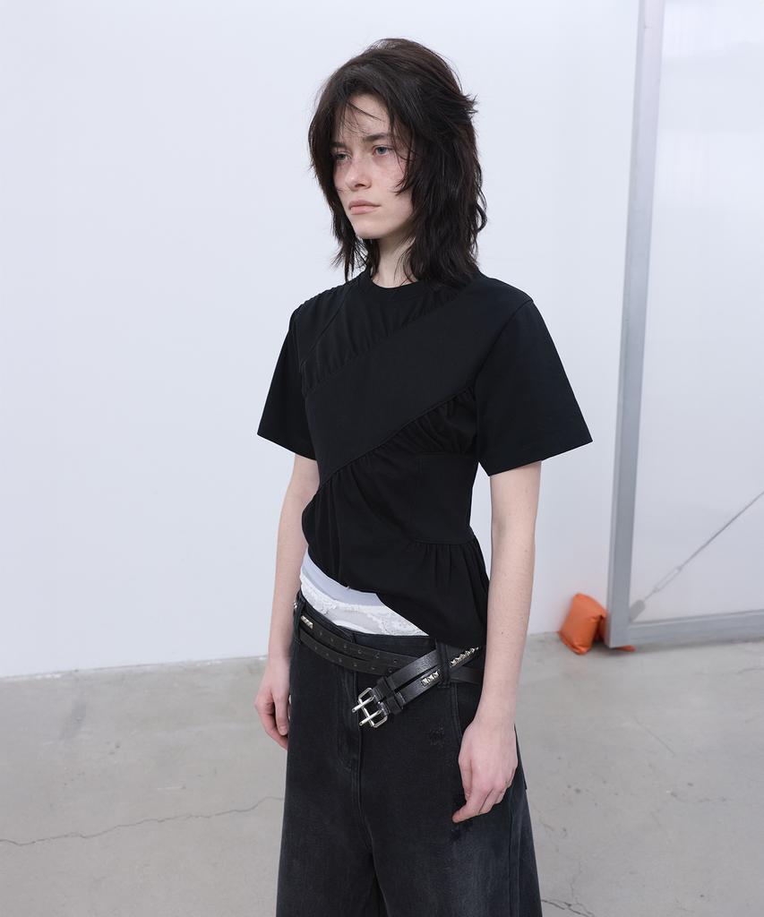 LCDC™ Shirring T-Shirt (Black)