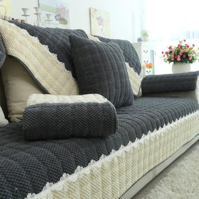 Copridivano per soggiorno, copridivano in cotone, cuscino per divano in jacquard, asciugamano per divano quattro stagioni, set di protezione per divano a L