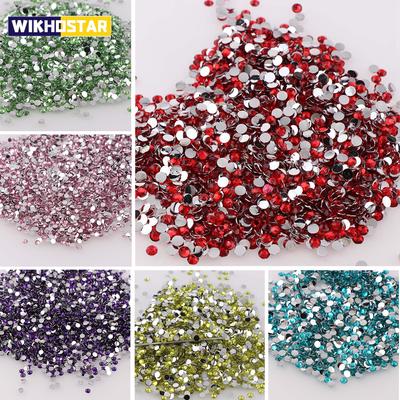 1000pcs Non Hot Fix Rhinestones 2/4mm Round Resin Flatback Crystal Rhinestone DIY Nail Art Jewelry Garment Decorations Glue On