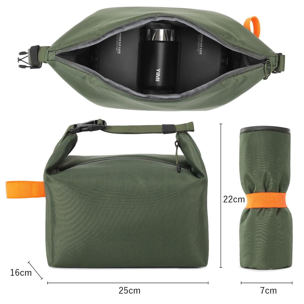 SEPWIK Lunch Insulated and Thermal Lunch Large Tote Bag for Outdoor Green Bag, Bag, Capacity, Stylish, Water-Repellent, Foldable, Activities, Camping,