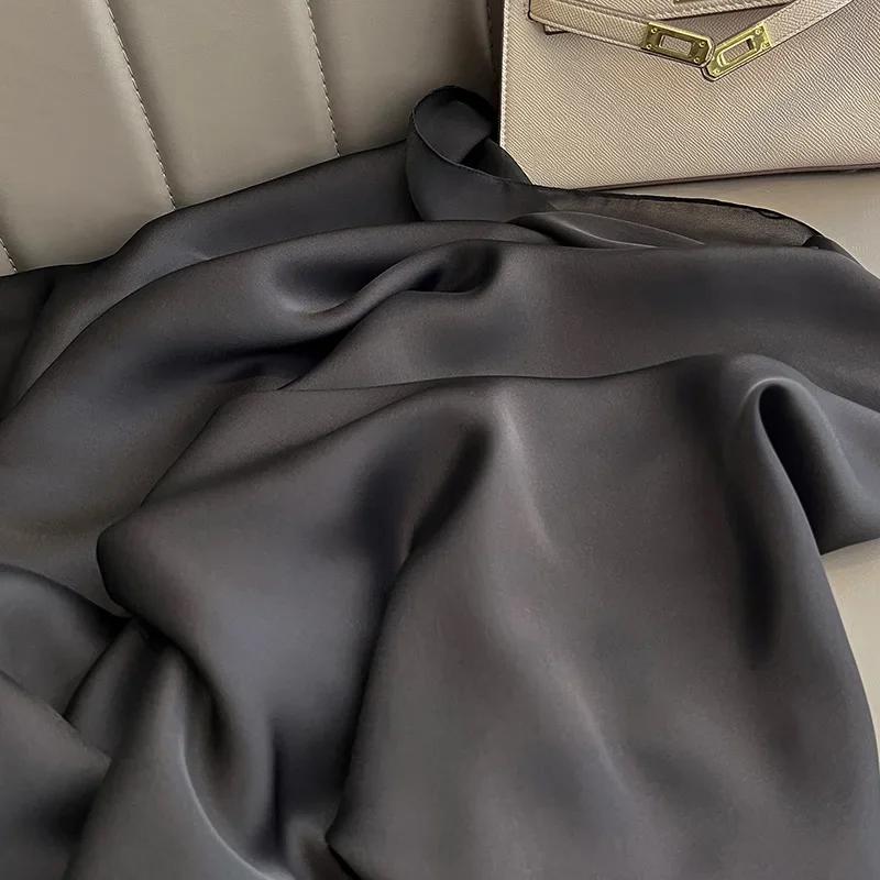 Luxury Scarf Women Silk Headscarf Hijab Designers Long Muslim Shawl Turban Bandana Foulard Satin Head Wraps