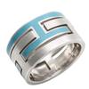 Used Ring Move Ash EU#48 48 Silver925 6.9g Turquoise Blue Accessories