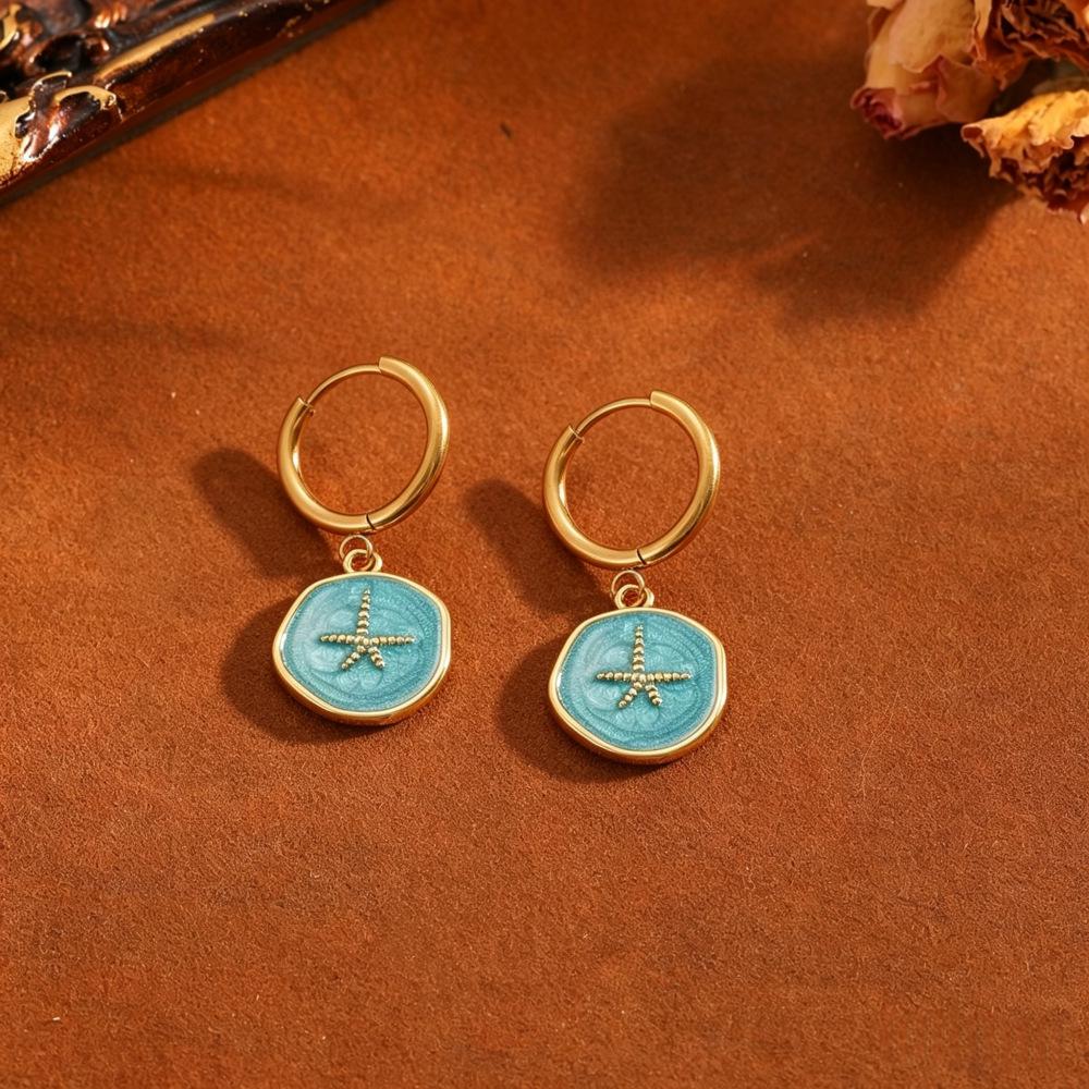 Summer Ocean Series Earrings: Starfish, Sea Turtle, and Mermaid Tail Designs for Women.