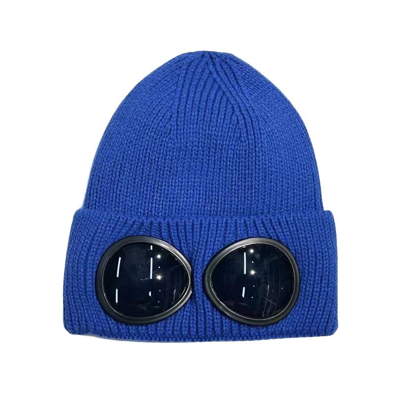 Windproof Ski Beanie with Goggles Warm Knitted Woolen Hat for Men & Women Thermal Headwear for Cold Weather Winter Outdoor Gear