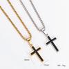 AML Versatile Stainless Steel Cross Pendant Hip Hop Necklace for Men – Polished Christmas Jewelry Accessory