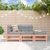 VidaXL Garden Lounge Set 3 Pcs, Sofas with Footrests, Seats with Backrest and Armrest, Patio Terrace Furniture, Wood 825651