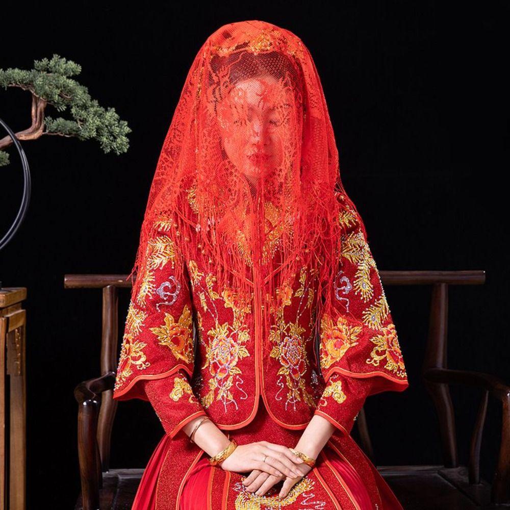 

Покрывала Шарф Свадебные Аксессуары Фата Невесты Китайские Свадебные Головные Уборы Свадебные Головные Уборы Кружевные Фаты 68x70cm-C