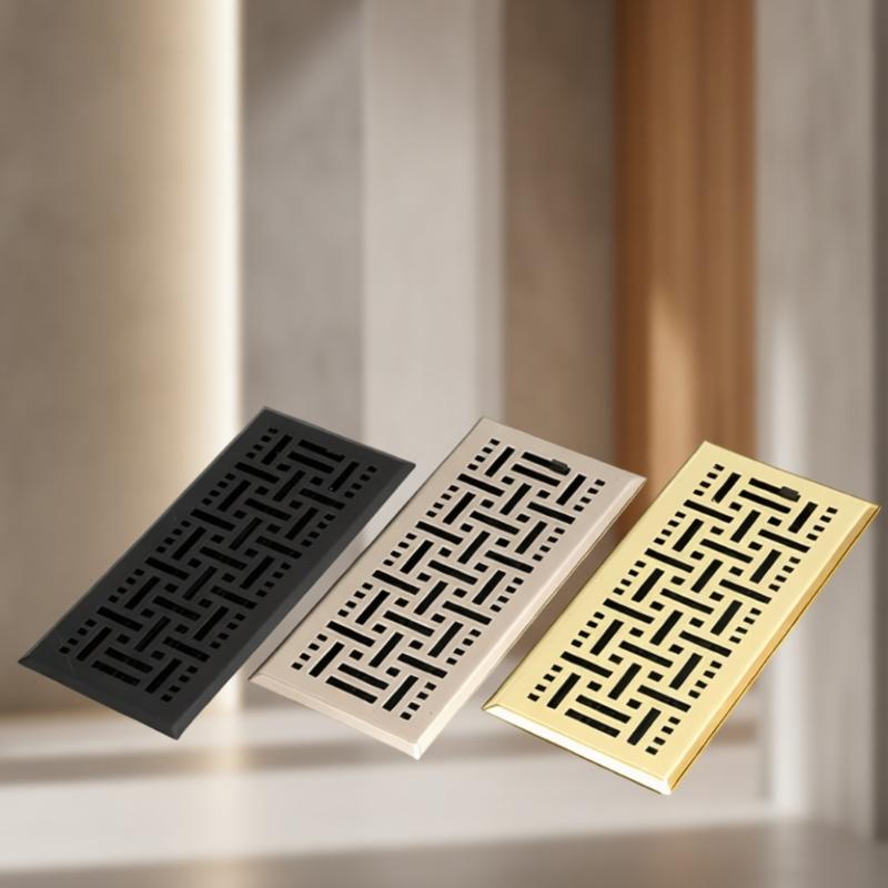 Elegant Dark Two Stage Circulation Grille Produced Of Heavy Iron Material For Indoor Locations
