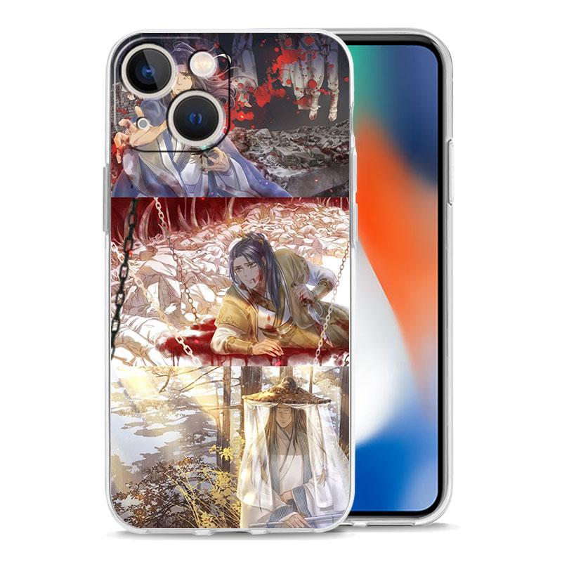 Handyhülle für iPhone 15 14 13 12 Mini 11 Pro Max XS X XR 7 8 Plus Transparente TPU-Hülle Comic Man Erha und sein weißer Katzenmeister