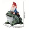 Dwarf Riding Frog Resin Ornament Garden Cute Ornament Garden Decoration Ornament Home Decoration
