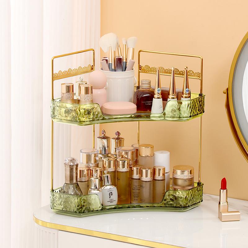 Corner Storage Rack for Bathroom and Kitchen: Organize Cosmetics, Skincare, Perfume, and Lipstick