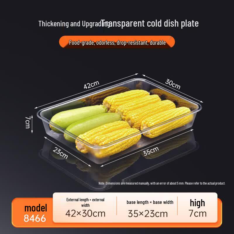 Qianxing Acrylic Transparent Rectangular Serving Tray
