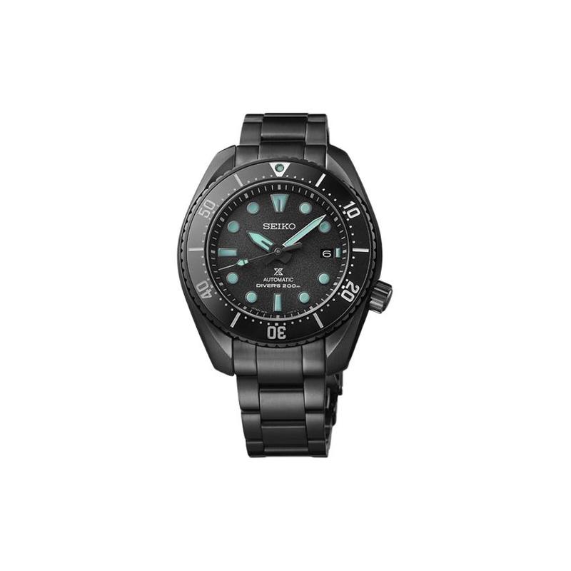 

SEIKO Simple and Fashionable 200 Meters Waterproof Automatic Steel Strap Men s Watch Black Dial SBDC193 чорний