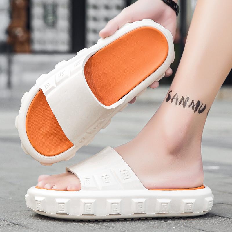 Fashion 2025 New Men Massage Slippers Slides Indoor Outdoor Sandals Beach Casual Shoes Comfortable Sole Men's Slippers Big Size 40-45