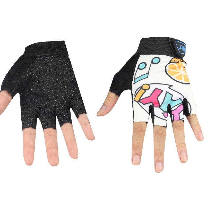 Children's Half-finger Gloves Outdoor Riding Summer Thin Sun Protection Anti-skid Mountaineering Roller Skating Wear-resistant Breathable Gloves