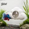 Underwater Resting Place Cloud Shape Aquarium Cave, Betta Fish Hideout with Suction Cups, Tank Landscaping Decorative Shrimp Cave for Tanks Decor
