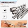 10 Pcs High-Speed Steel Rotary Files Carbide Rotary Files Steel Coarse-Tooth Engraving Milling Cutters Woodworking Rotary Files