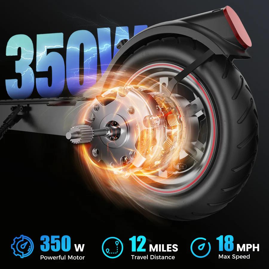 iScooter I8 350W Electric Scooter, 12kg Lightweight, 20km Range, 8.5" Air Tires, Foldable Design, IP54 Waterproof for Teens & Adults