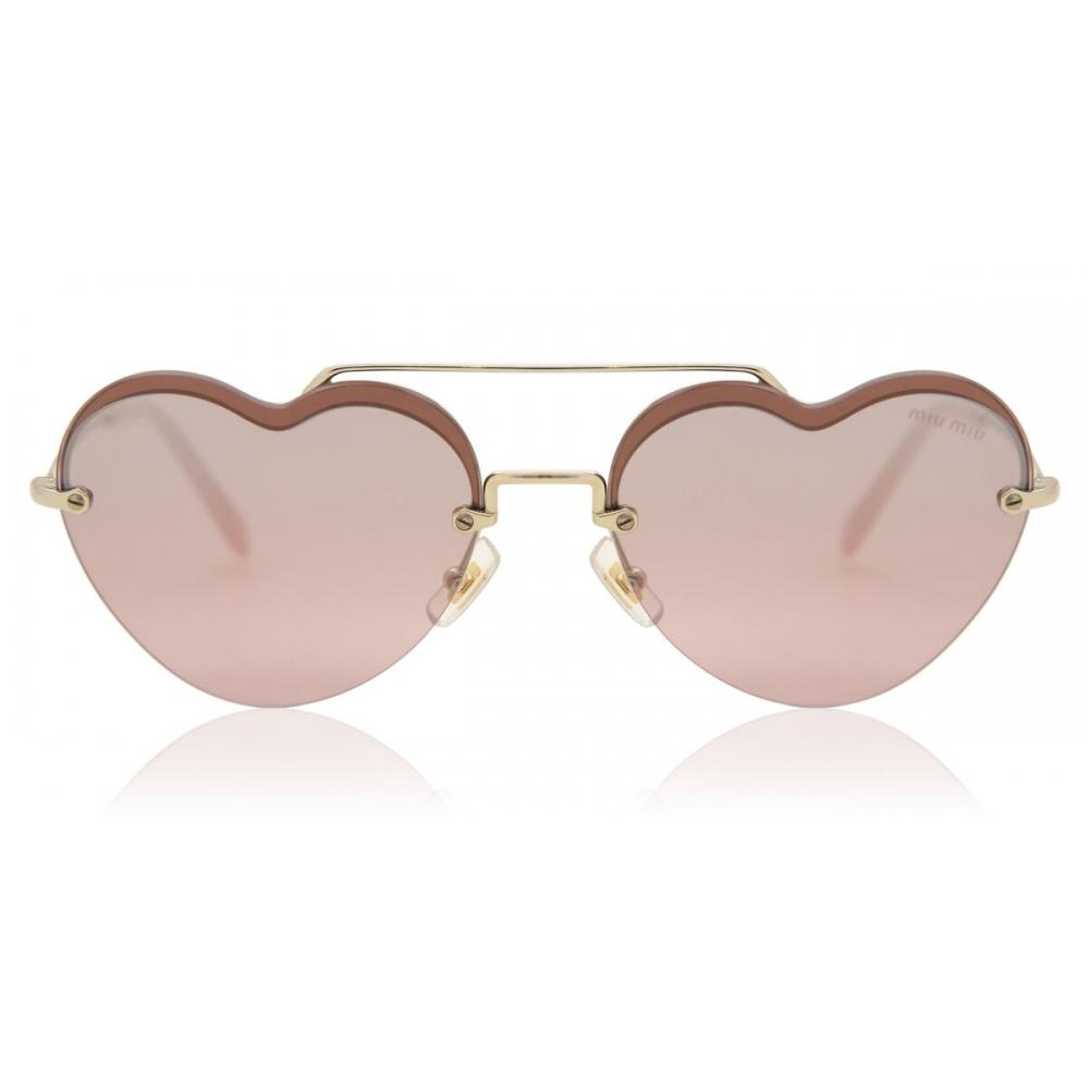 

Miu Miu Mu62us Zvn7l1 Women Sunglasses Pale Gold/58-17-140
