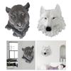 Modern Animal Head Statue Art Crafts Hanging Wall Mount Resin 3D Faux Wild Animals Head Sculpture for Restaurant Home Decoration