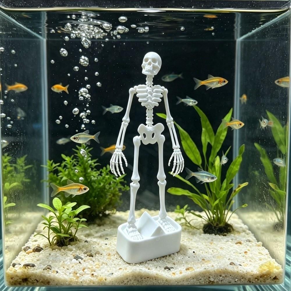 Dancing Underwater Dancing Skeleton Aquarium Bubbler Dynamic Skeleton Bubbler  Aquarium Tank