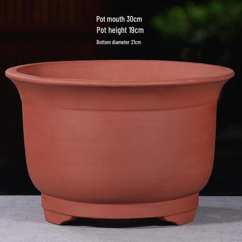 2021 Extra Large Purple Clay Tall Cylinder Ceramic Flower Pot